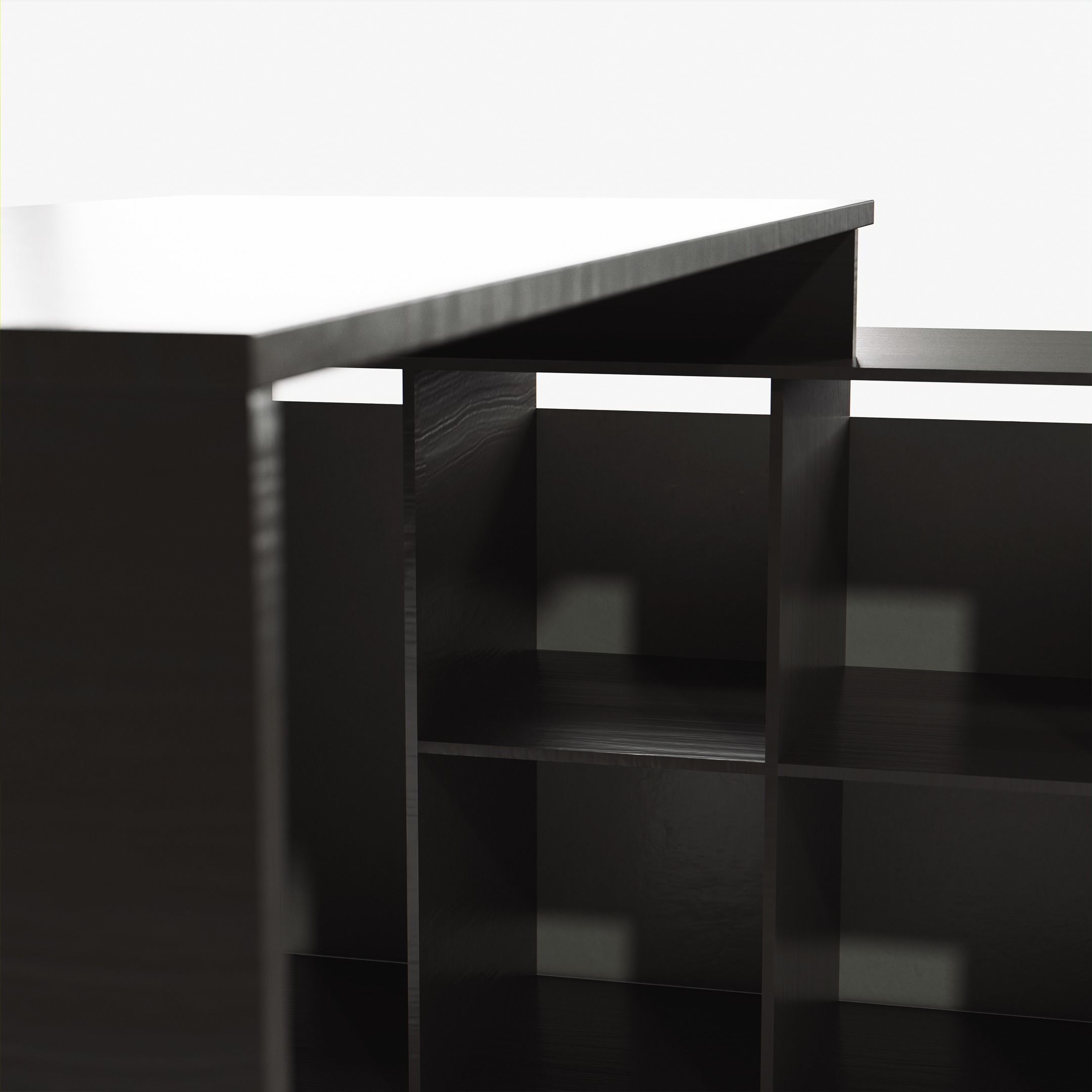 Realistic L Desk Free low-poly 3D model_4