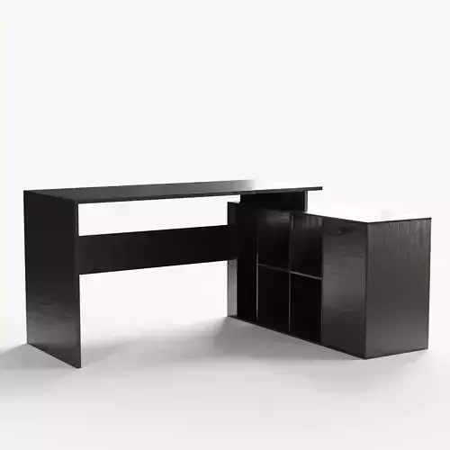 Realistic L Desk Free low-poly 3D model