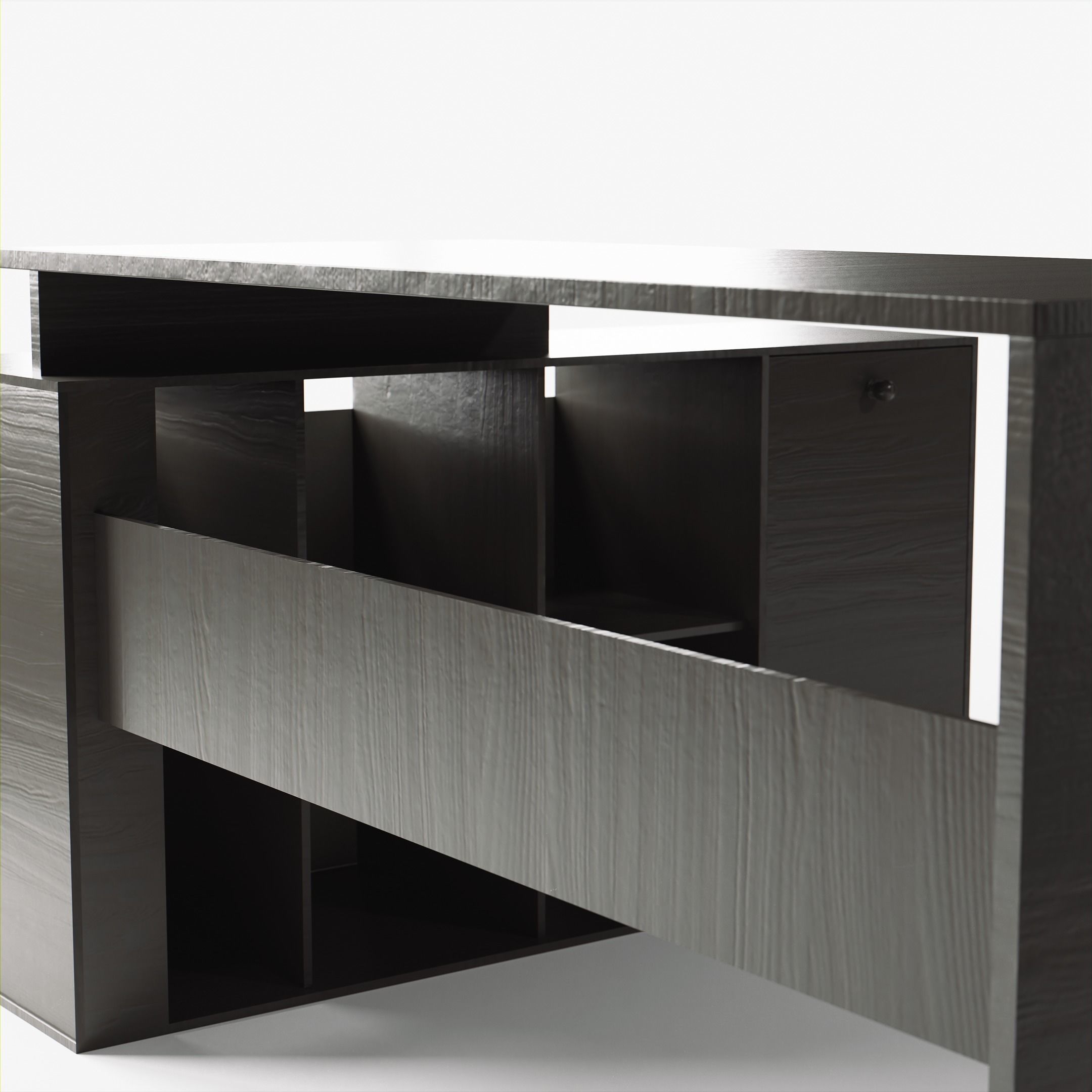 Realistic L Desk Free low-poly 3D model_5