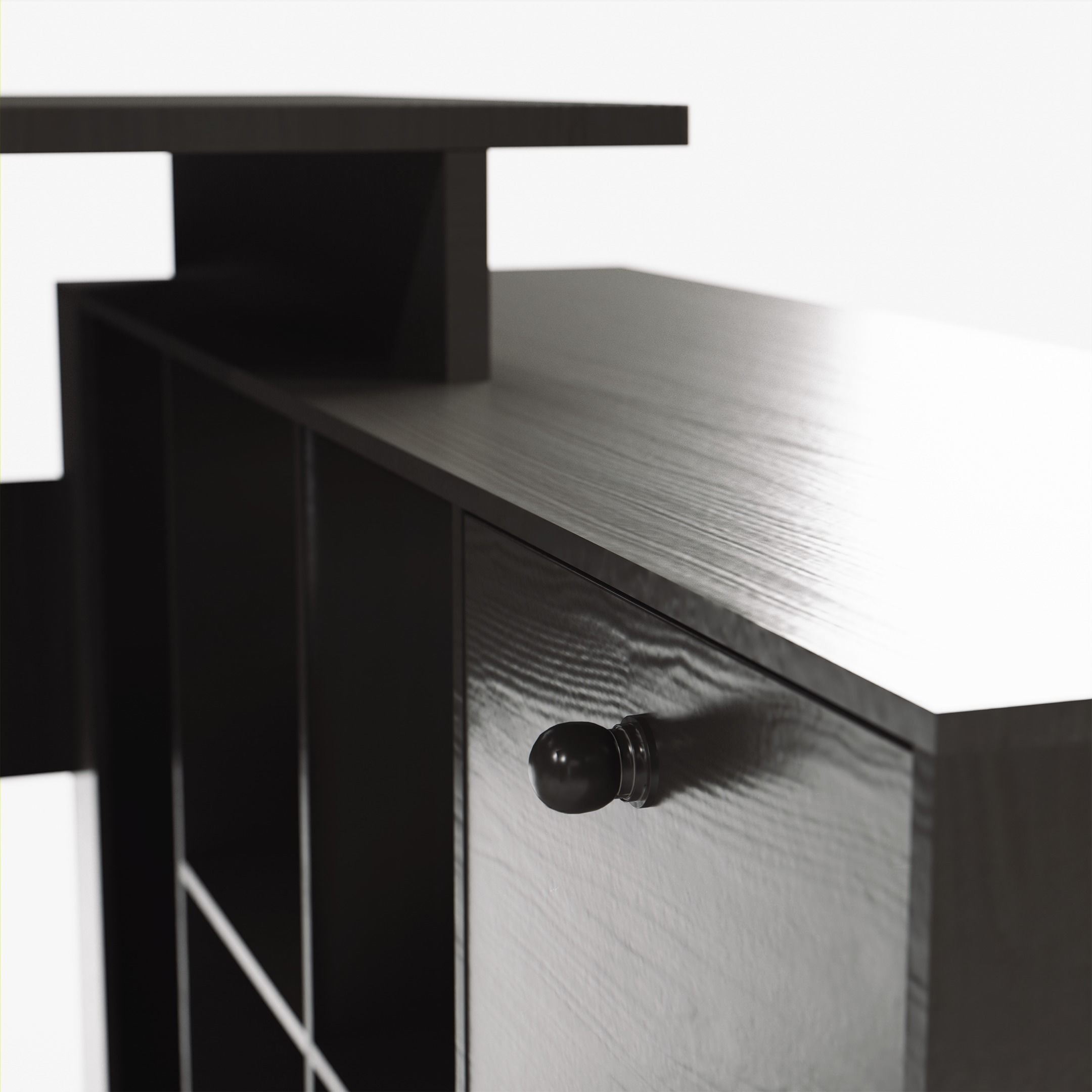 Realistic L Desk Free low-poly 3D model_3