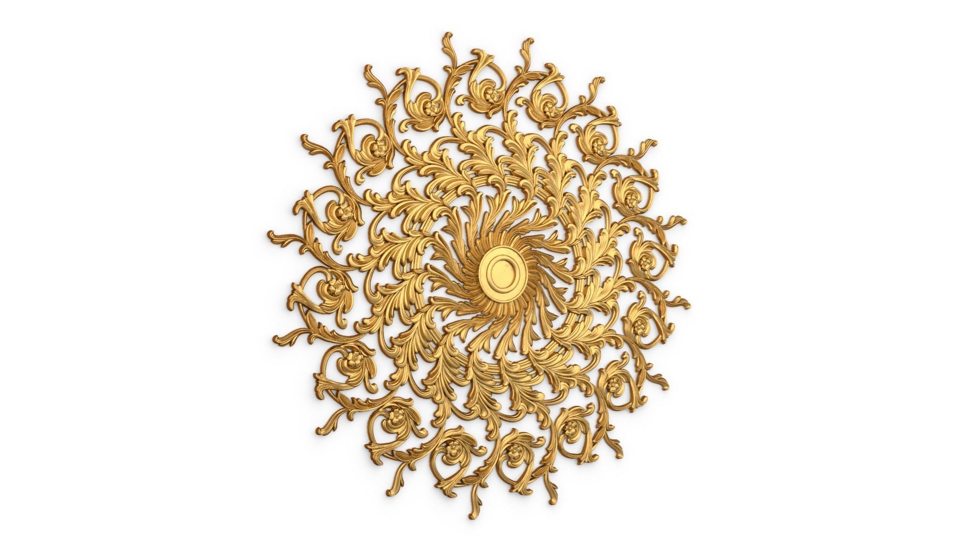 Round rosette 01 3D print model_1