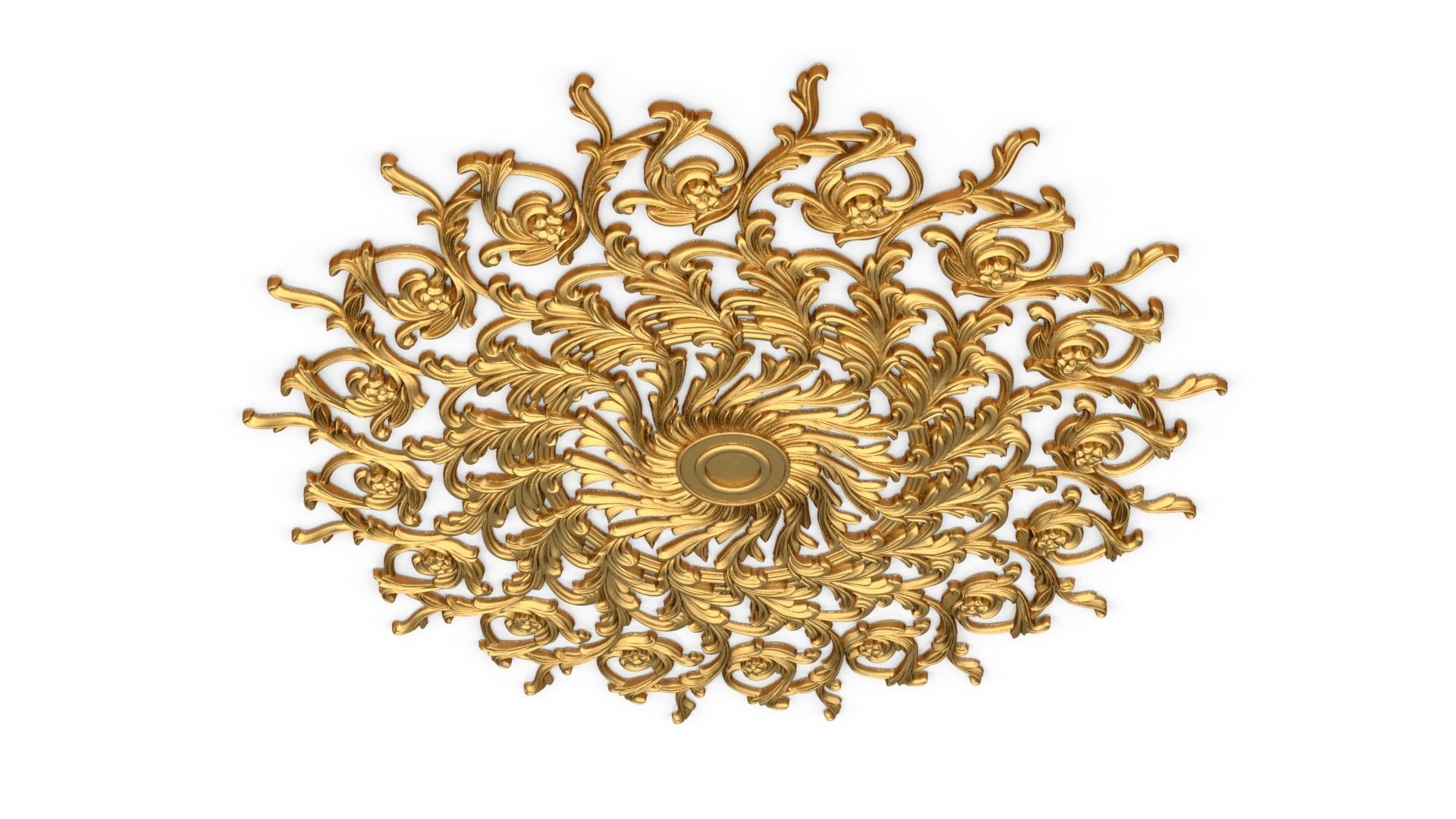 Round rosette 01 3D print model_4