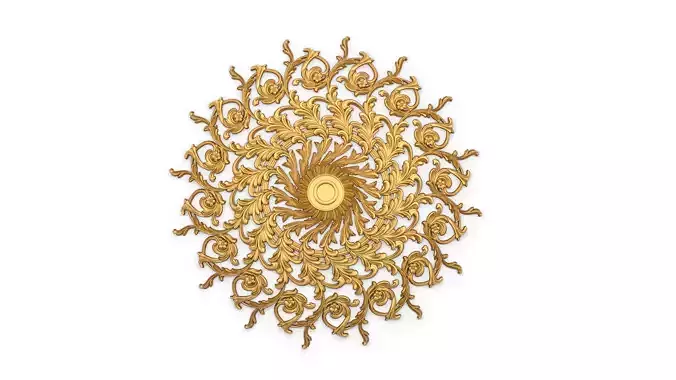 Round rosette 01 3D print model