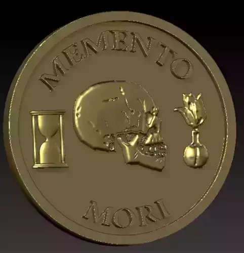 Memento Mori Coin 3D print model