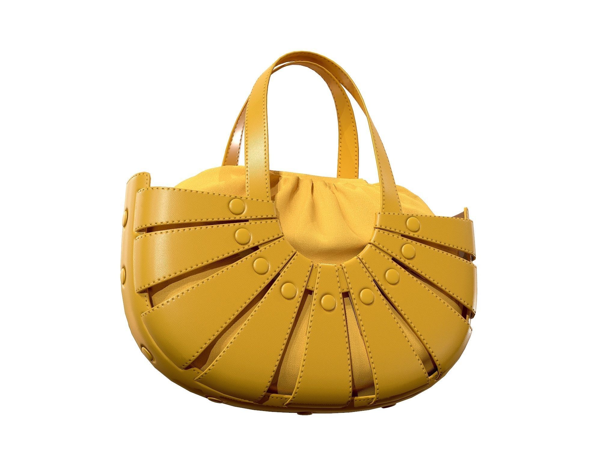 Bottega Veneta Shell Tote Bag 3 colors Low-poly 3D model_16