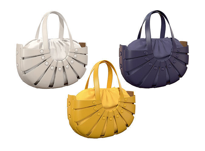 Bottega Veneta Shell Tote Bag 3 colors Low-poly 3D model