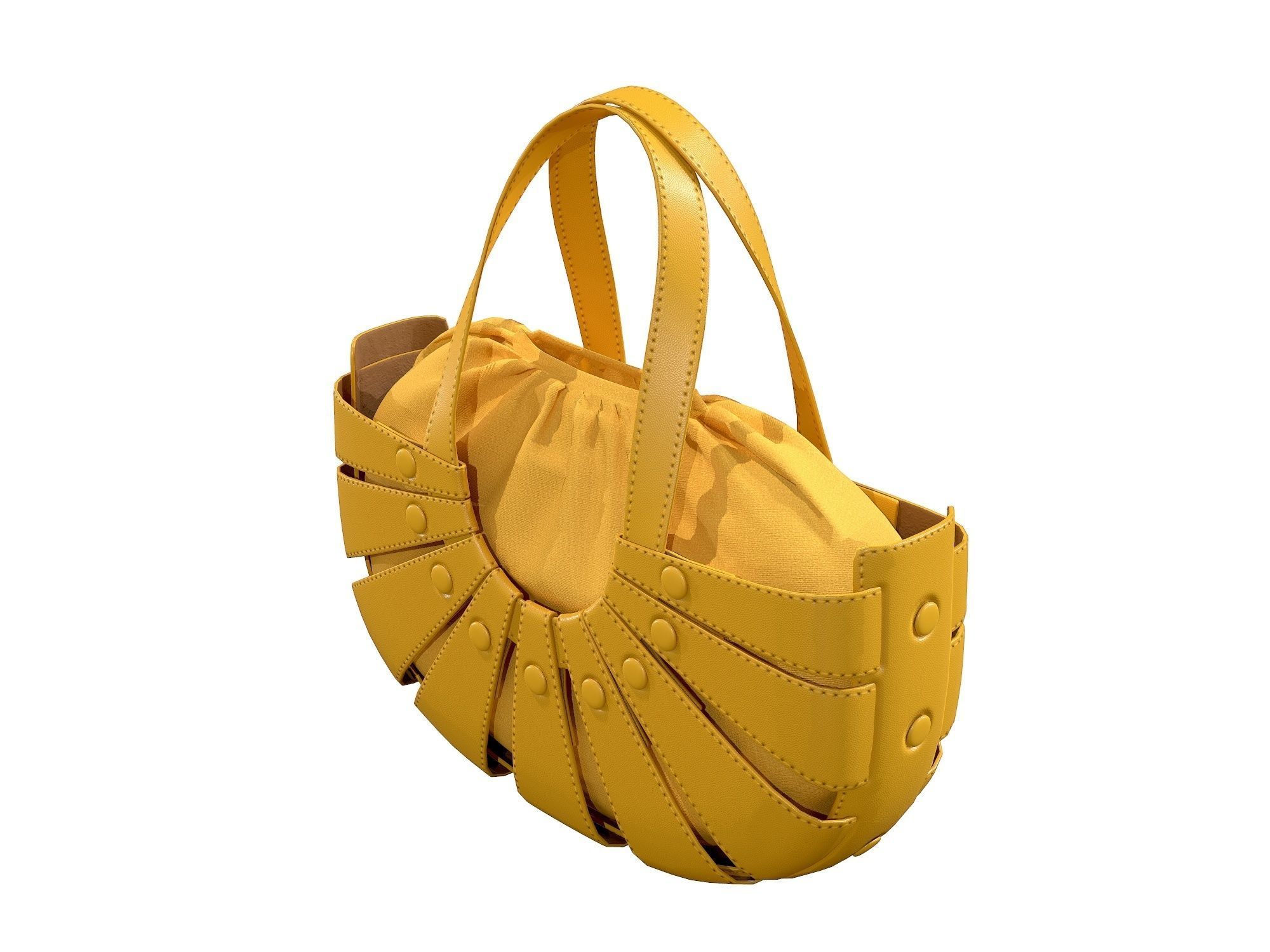 Bottega Veneta Shell Tote Bag 3 colors Low-poly 3D model_15