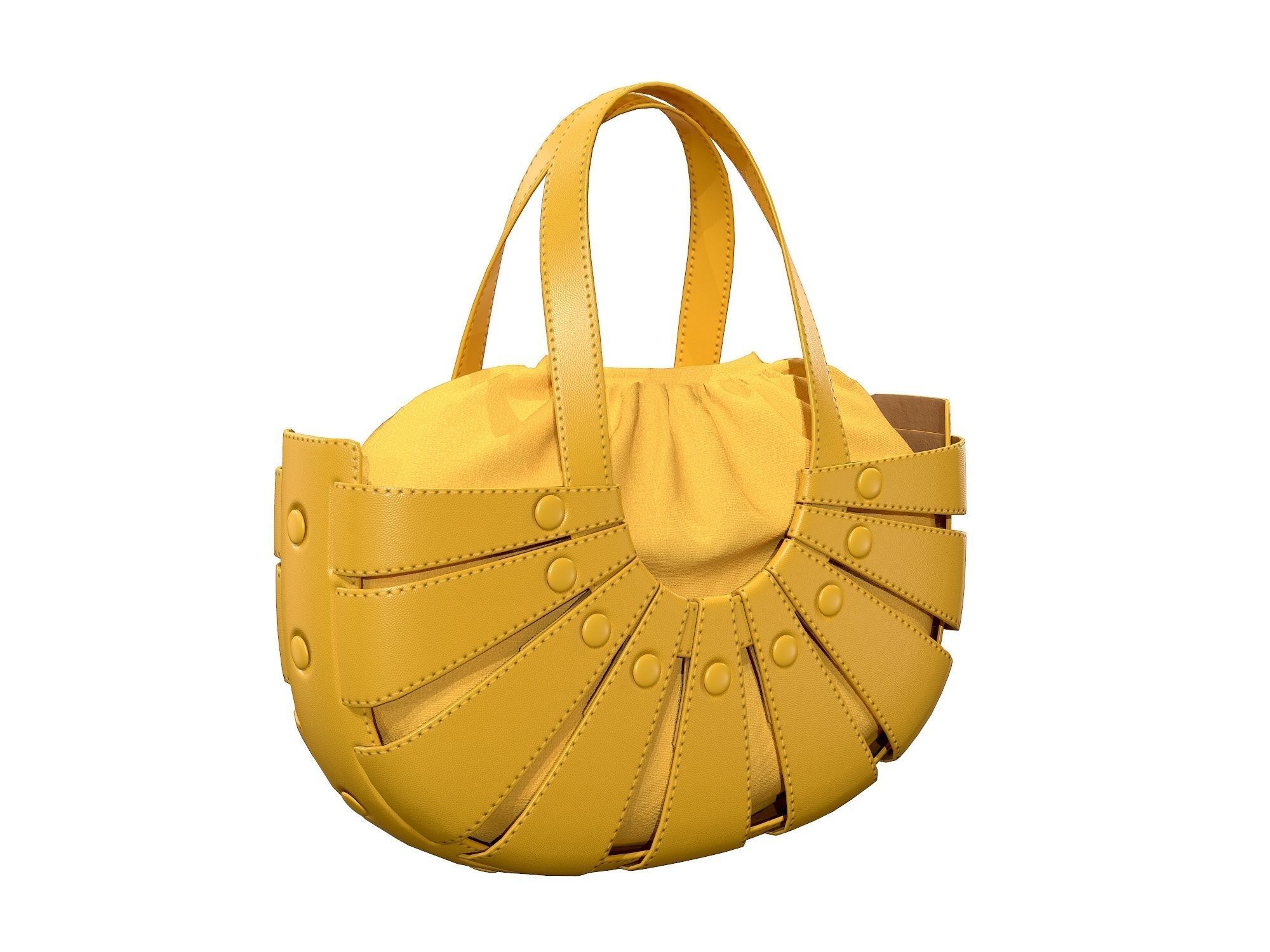 Bottega Veneta Shell Tote Bag 3 colors Low-poly 3D model_13