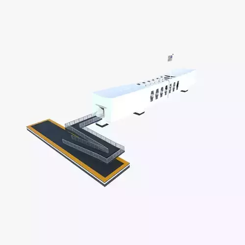 Pearl Harbor National Memorial Low-poly 3D model