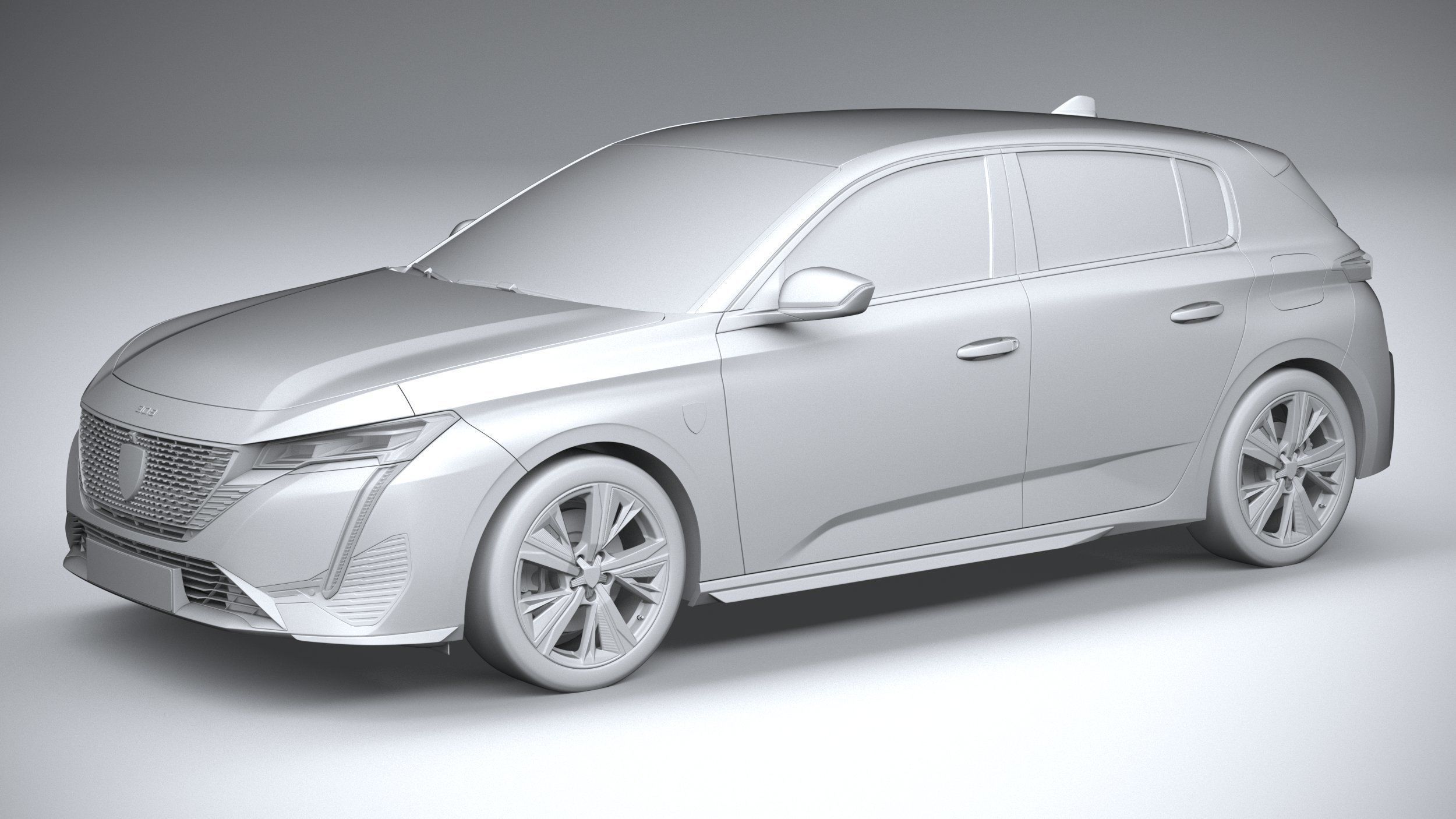 Peugeot 308 2022 3D model_19