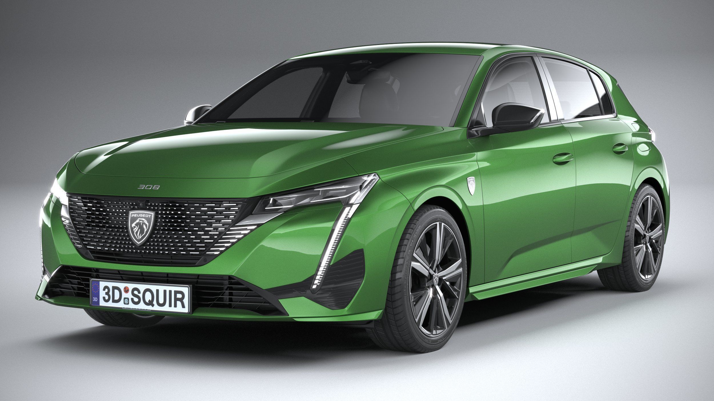 Peugeot 308 2022 3D model_2