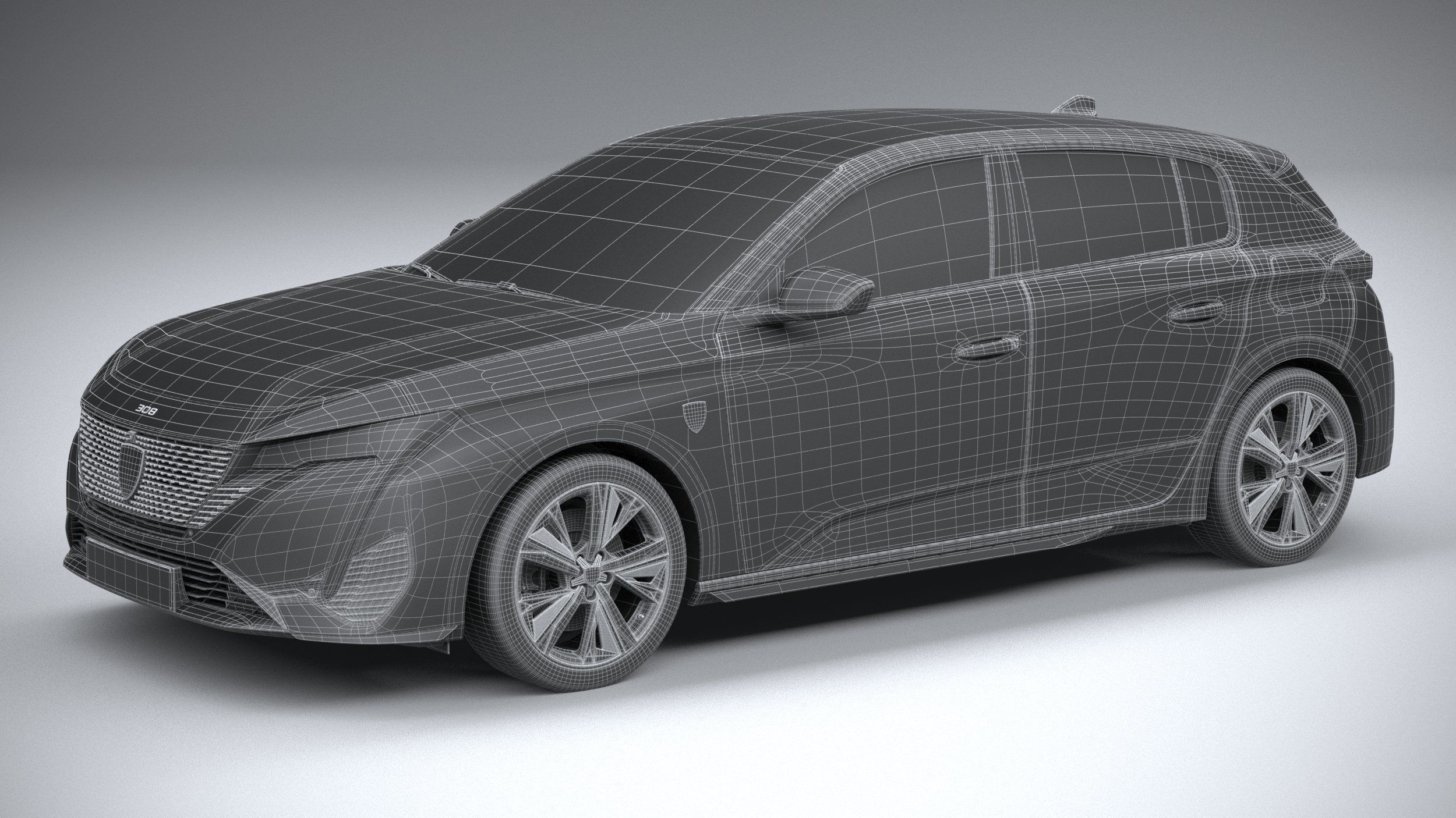 Peugeot 308 2022 3D model_28