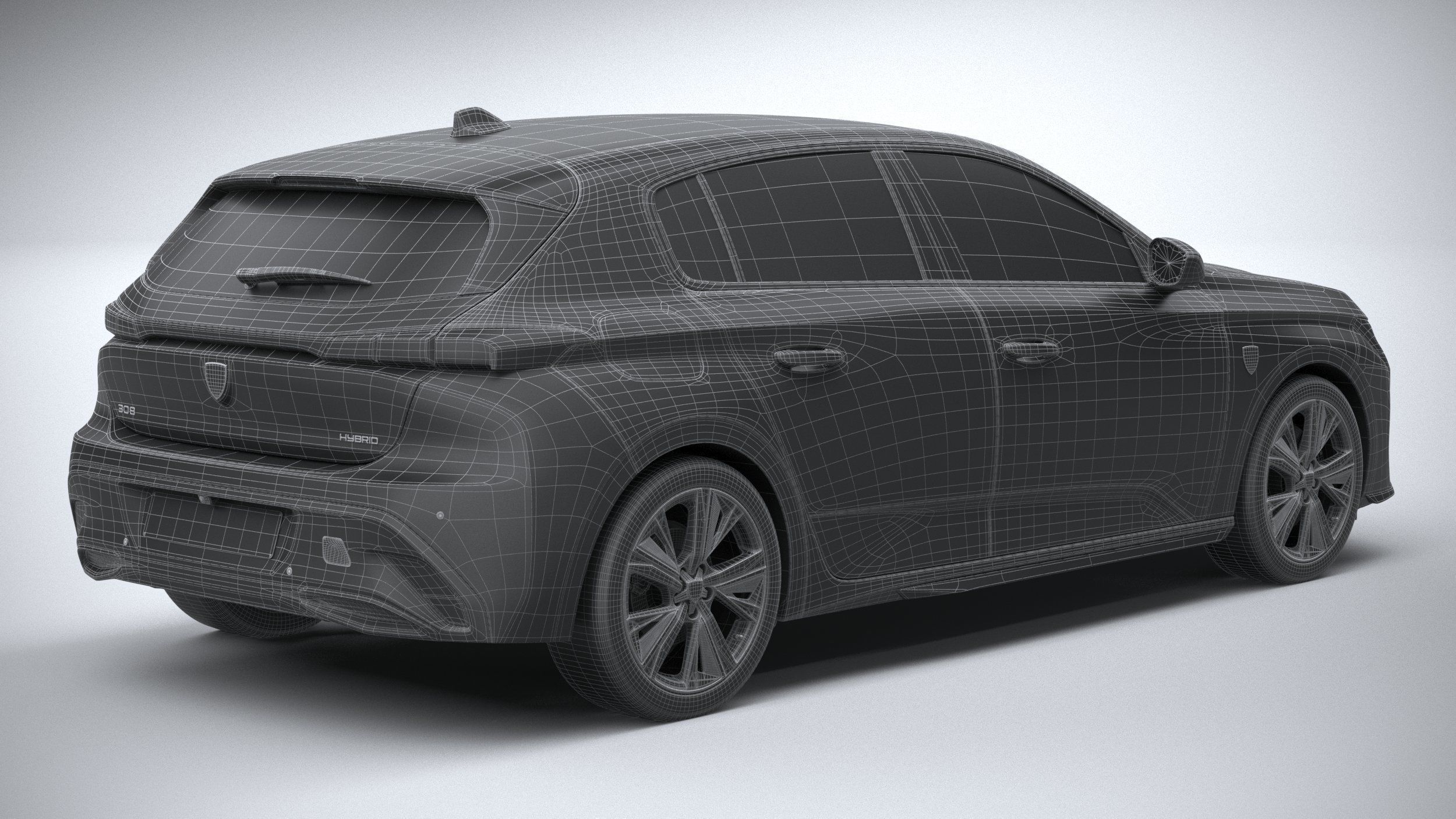 Peugeot 308 2022 3D model_29