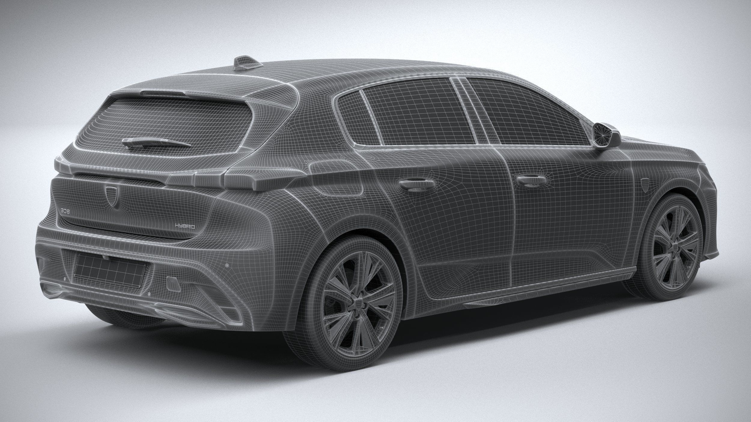 Peugeot 308 2022 3D model_27