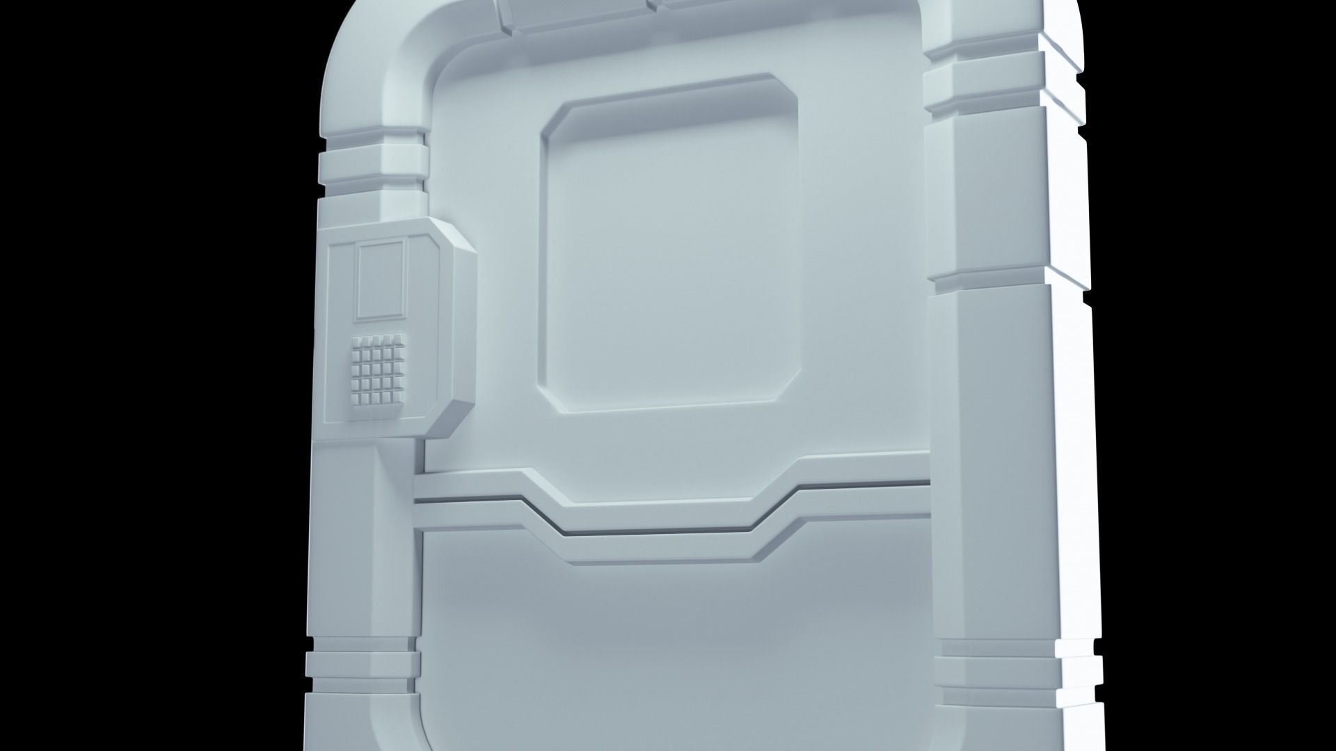 Sci-fi Space Colony Door 3D model 3D model_5