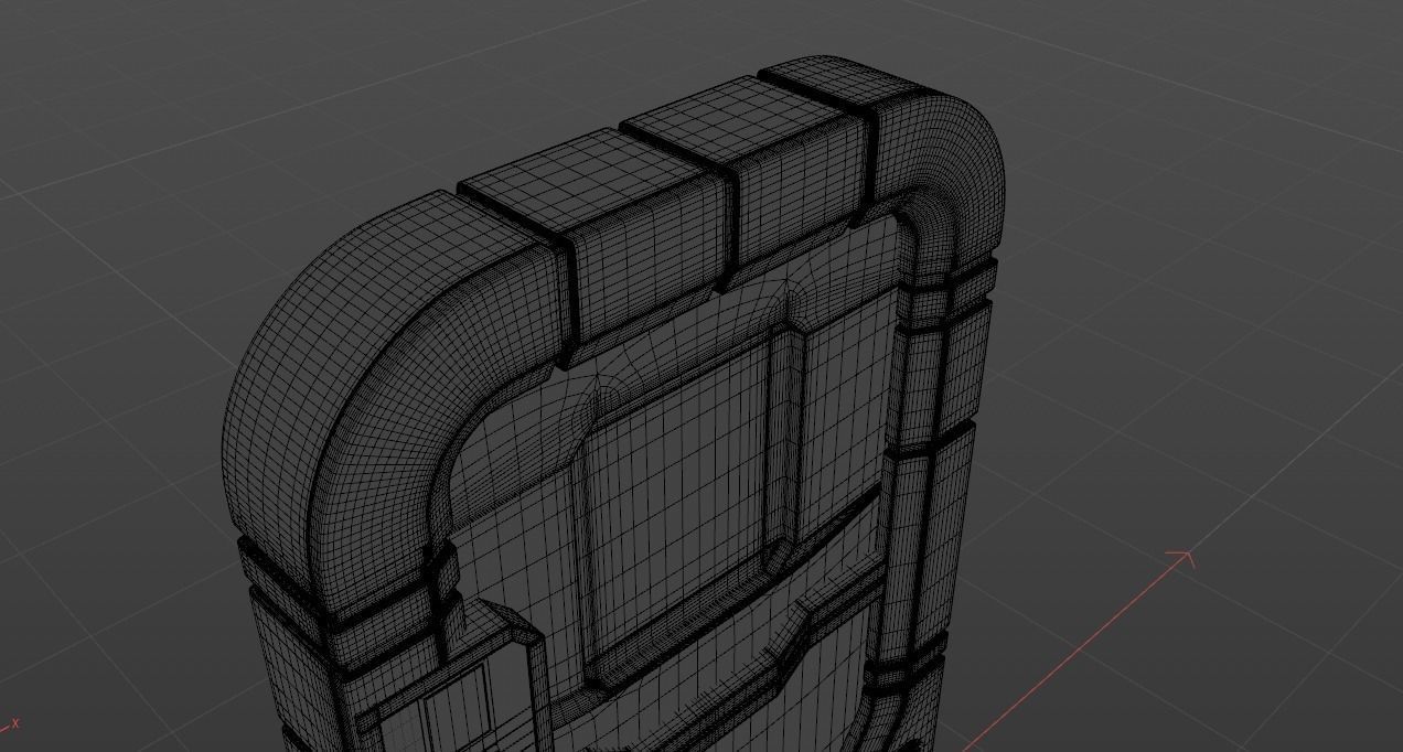 Sci-fi Space Colony Door 3D model 3D model_6