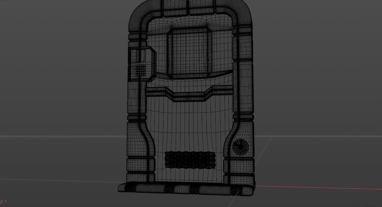 Sci-fi Space Colony Door 3D model 3D model_7
