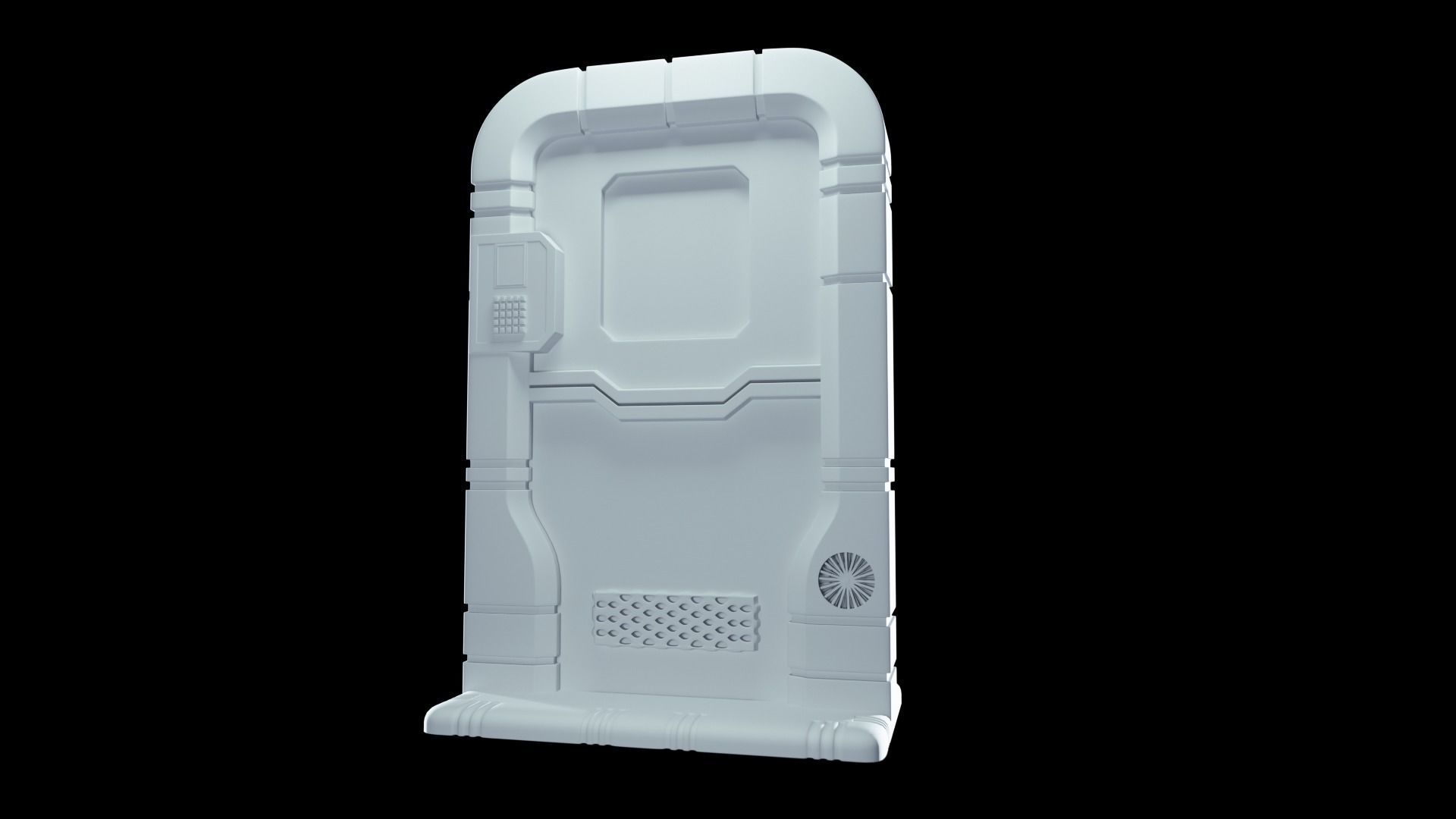 Sci-fi Space Colony Door 3D model 3D model_4