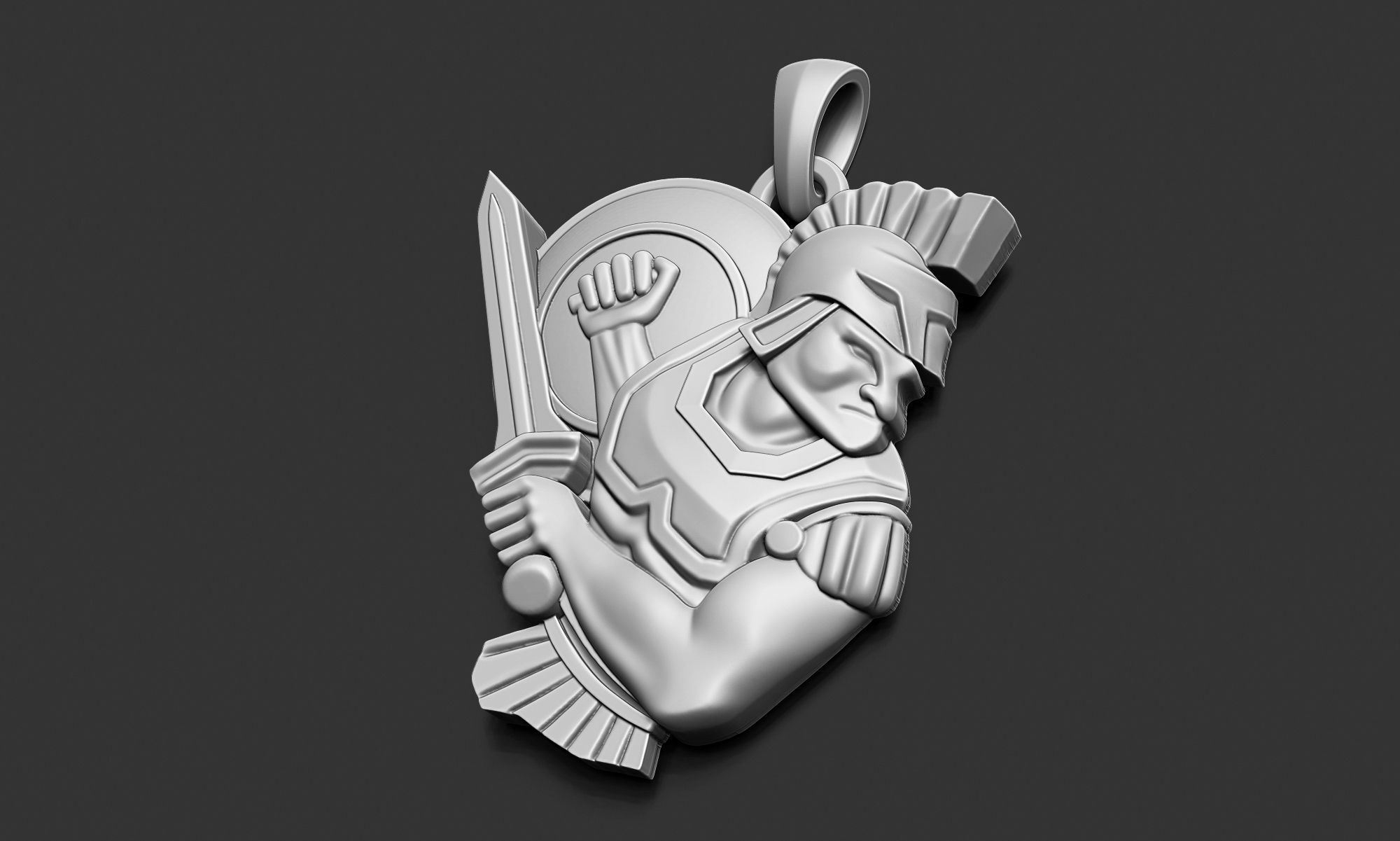 Trojan Pendant 3D print model_2