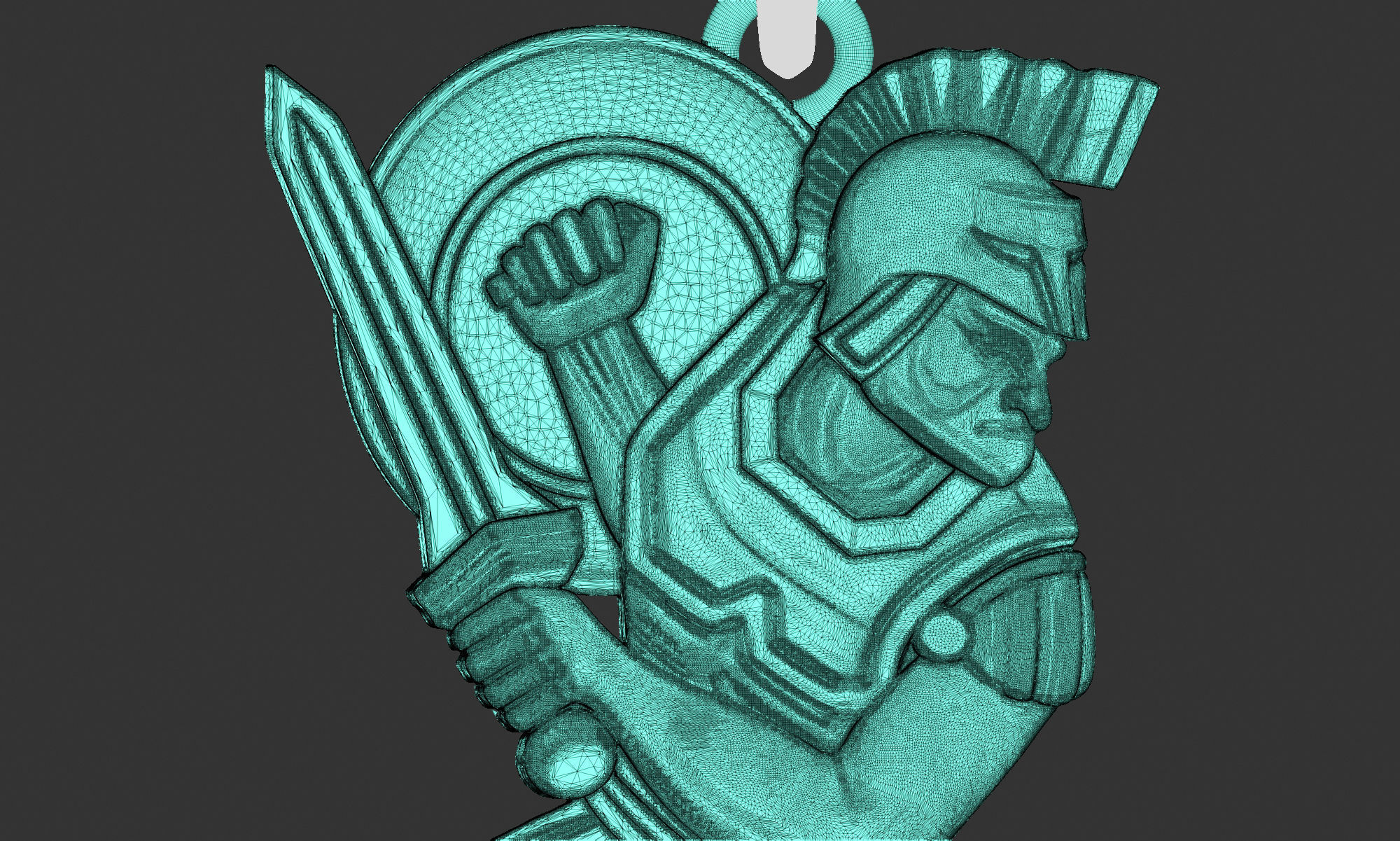 Trojan Pendant 3D print model_5