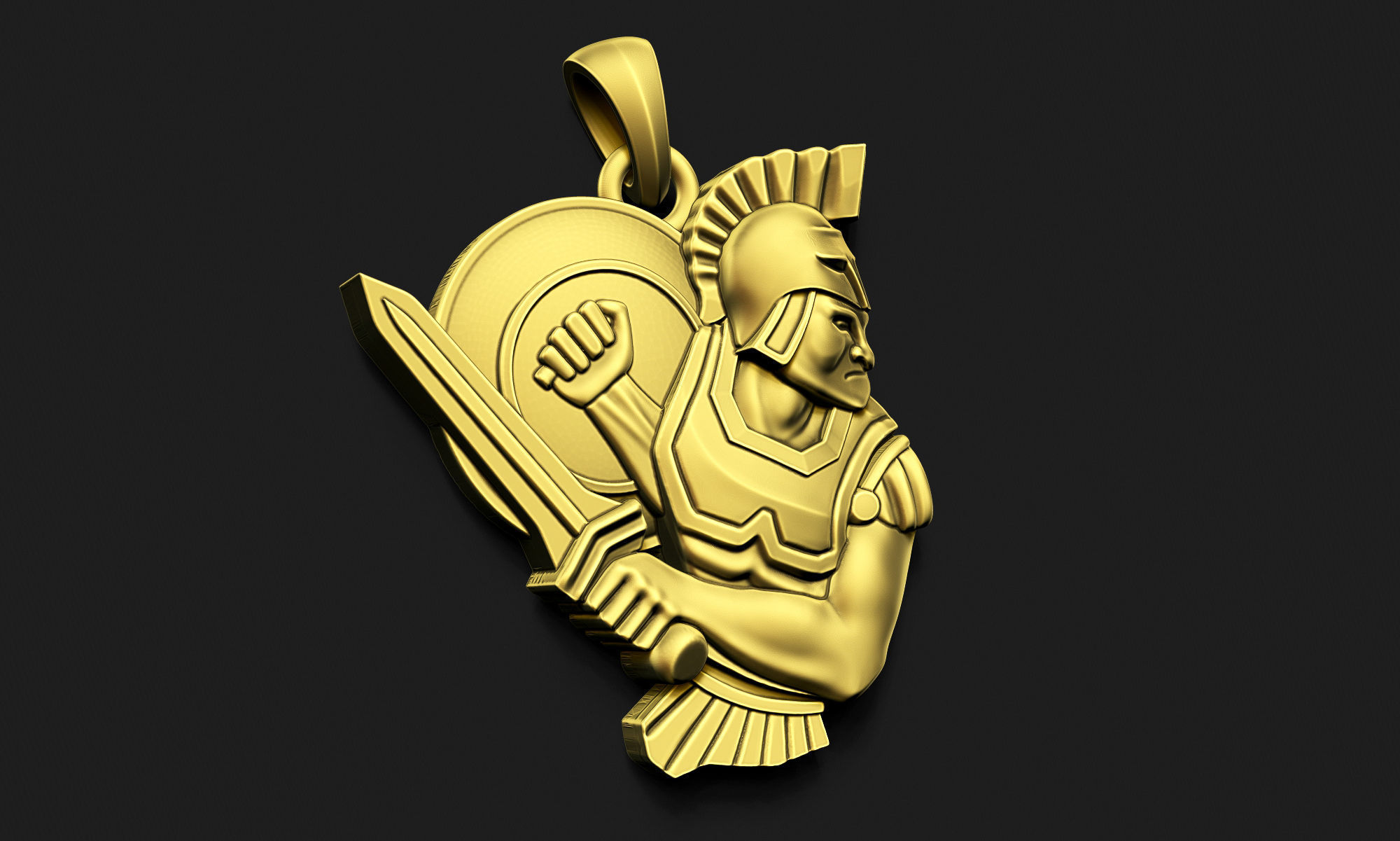 Trojan Pendant 3D print model_3