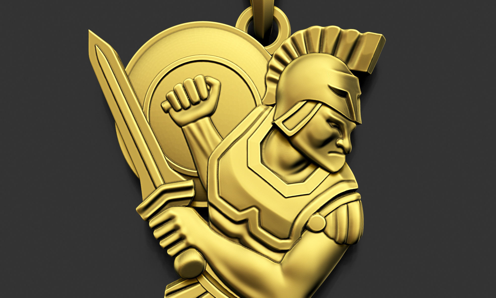 Trojan Pendant 3D print model_4
