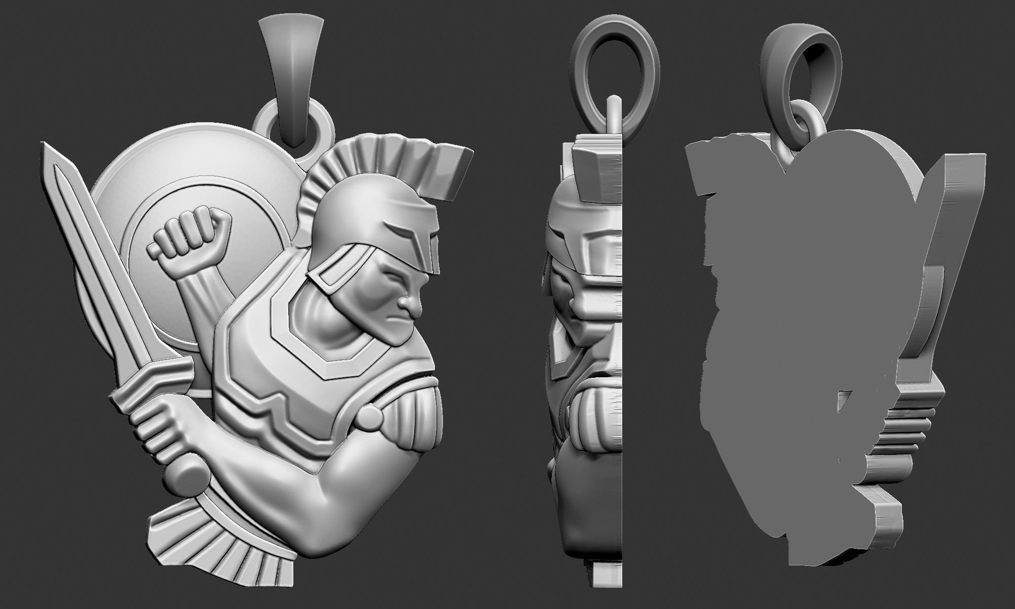 Trojan Pendant 3D print model_1