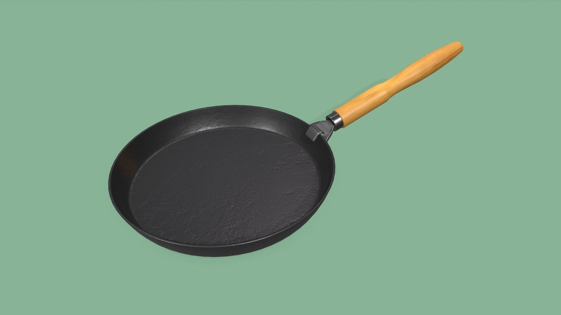 Kitchen Pots and Pans Low-poly 3D model_6