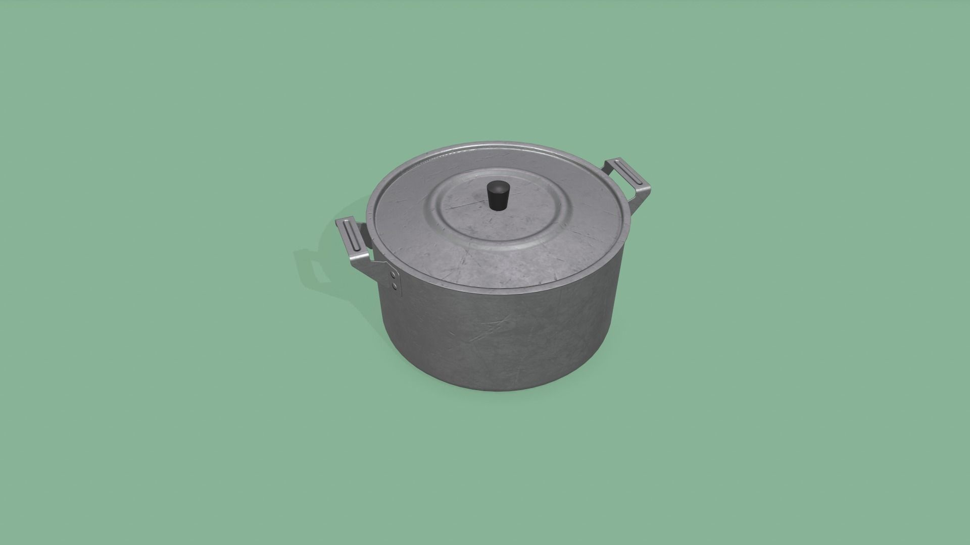 Kitchen Pots and Pans Low-poly 3D model_4