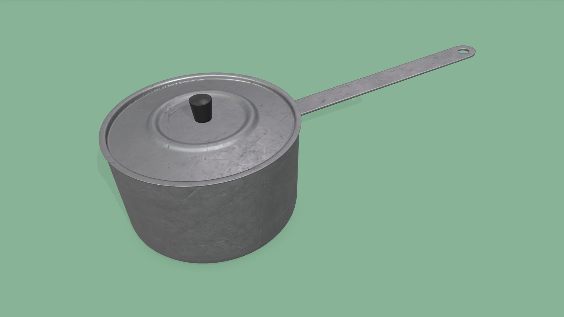 Kitchen Pots and Pans Low-poly 3D model_8