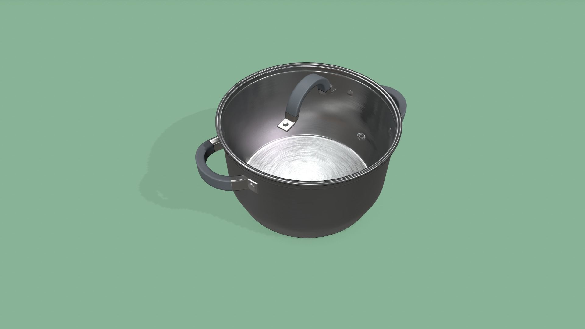 Kitchen Pots and Pans Low-poly 3D model_3