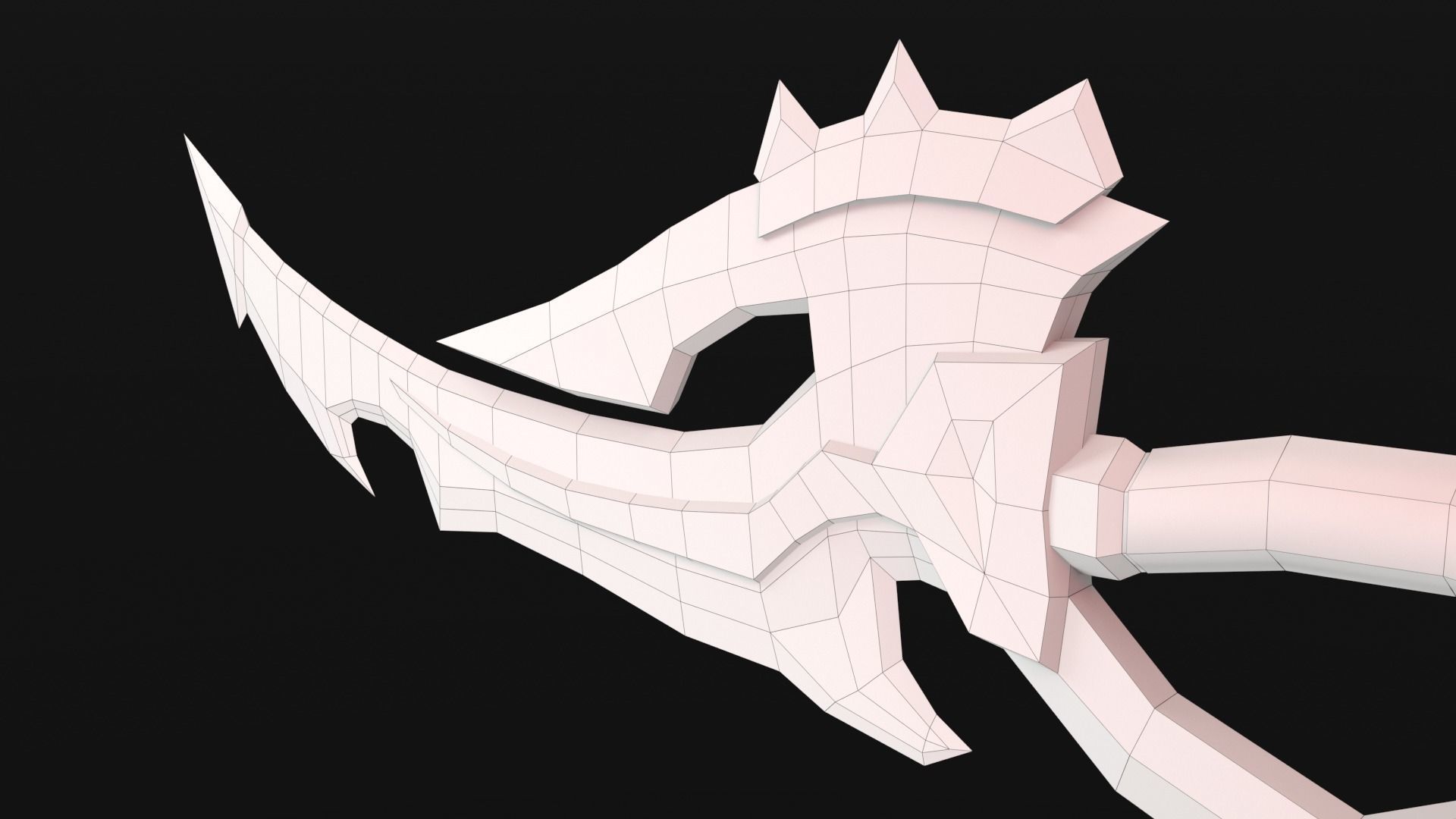 Double Bladed Sword Low-poly 3D model_10