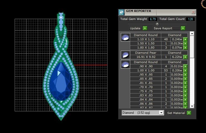 Pear Necklace 3D Print 3D print model_2