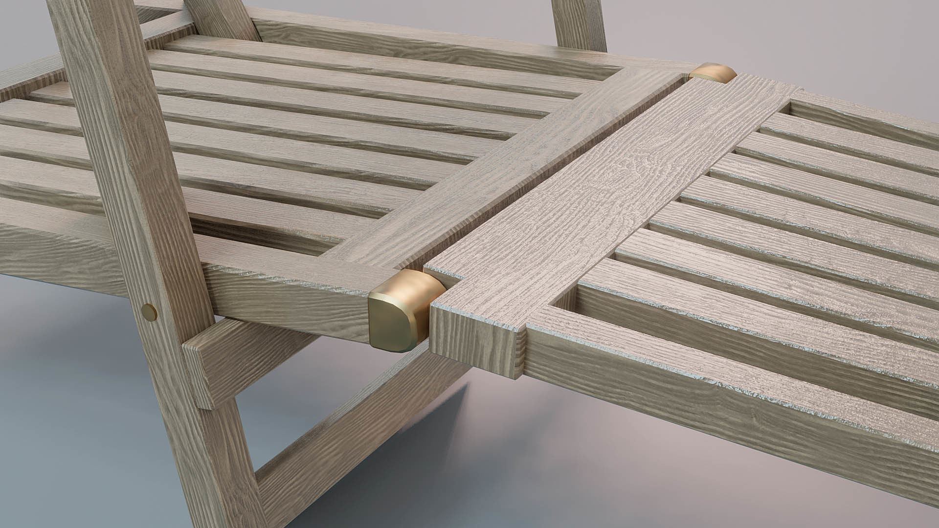 Deckchair low-poly 3D model Realistic Sun Lounger Garden Chair Low-poly 3D model_1