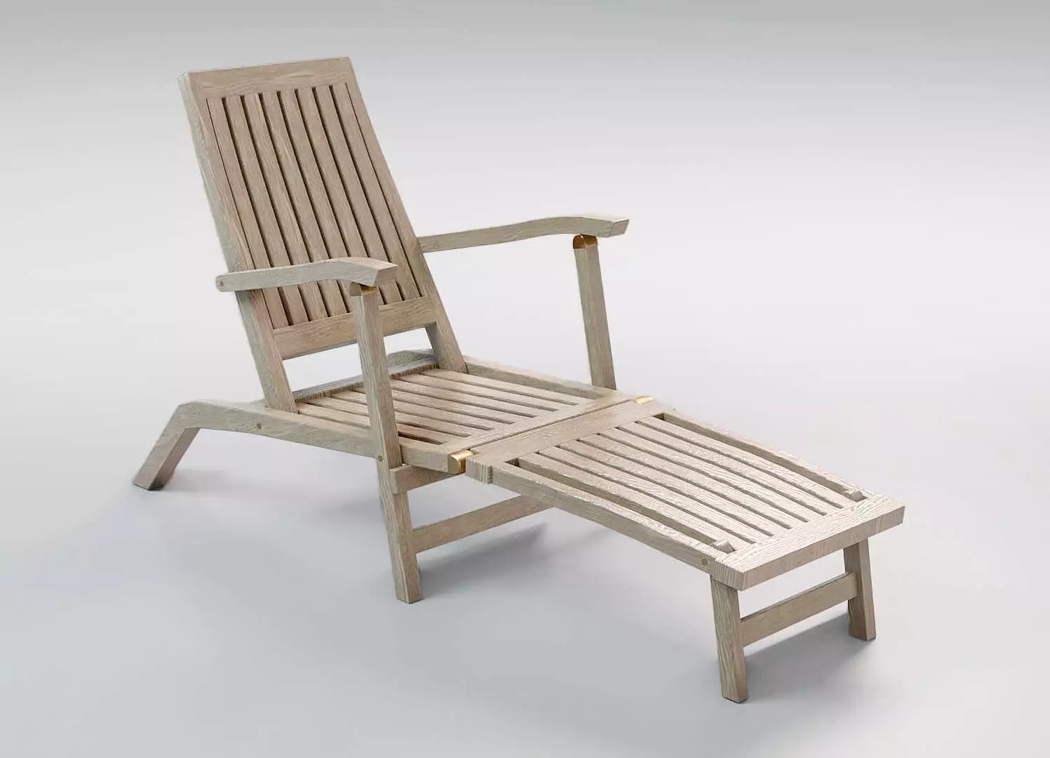 Deckchair low-poly 3D model Realistic Sun Lounger Garden Chair Low-poly 3D model_0