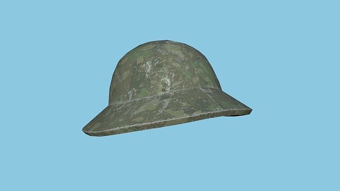 Camouflage Soldier Helmet - Character Fashion Design Low-poly 3D model