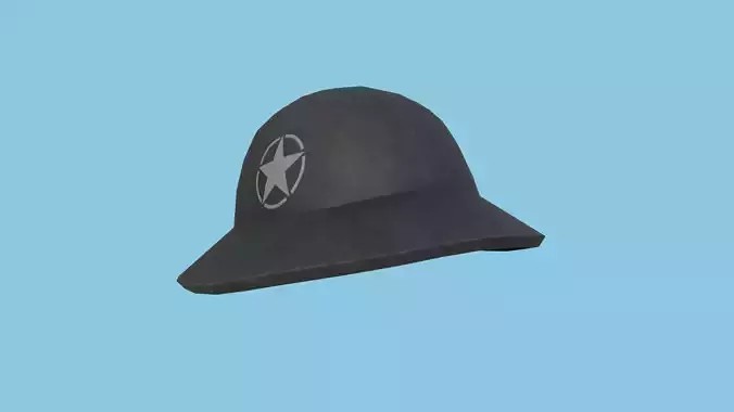 Black Star Soldier Helmet - Character Fashion Design Low-poly 3D model