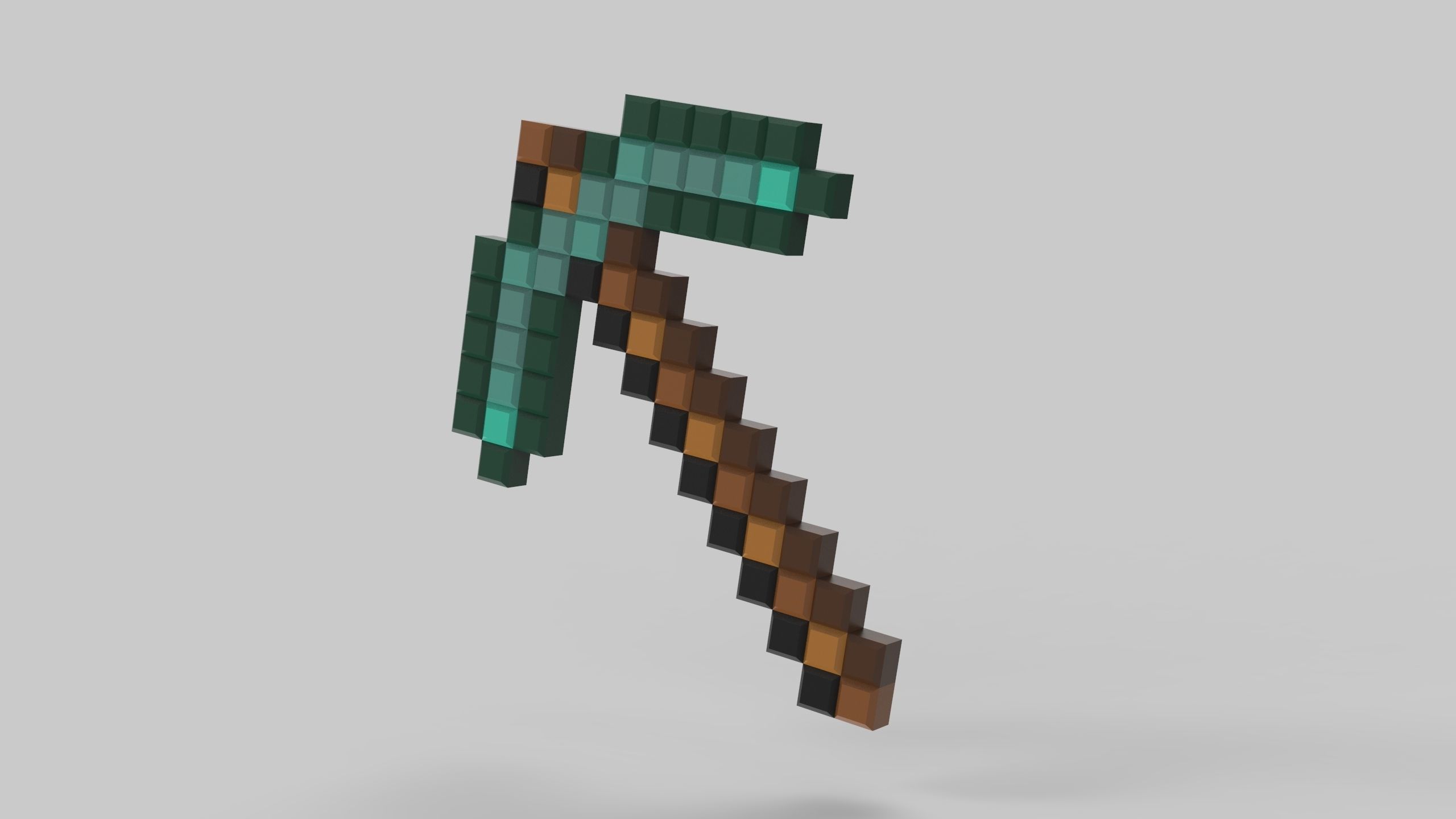 Minecraft Pickaxe for 3dp print cosplay weapon 3D print model_1