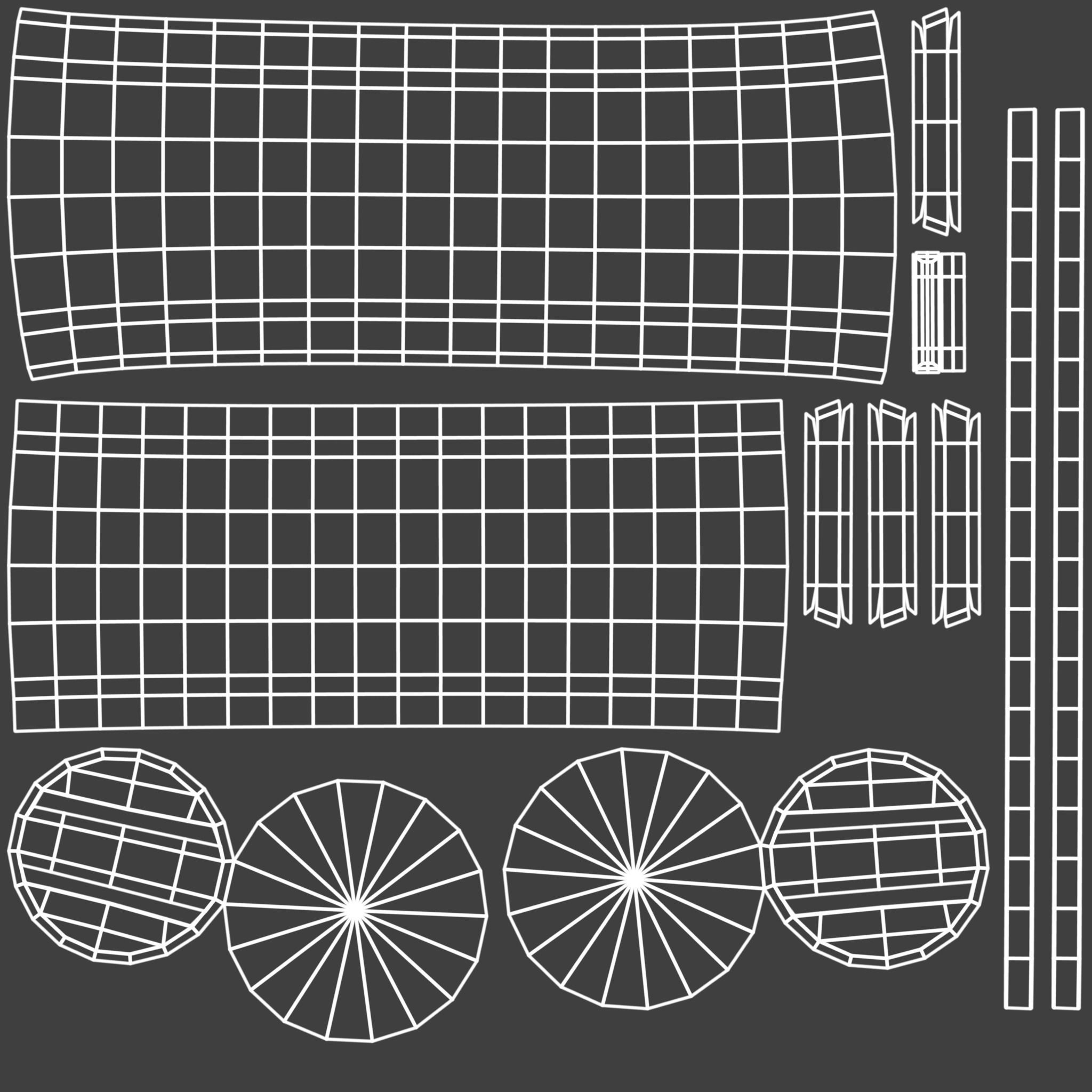 Barrels set of wooden Low-poly 3D model_13
