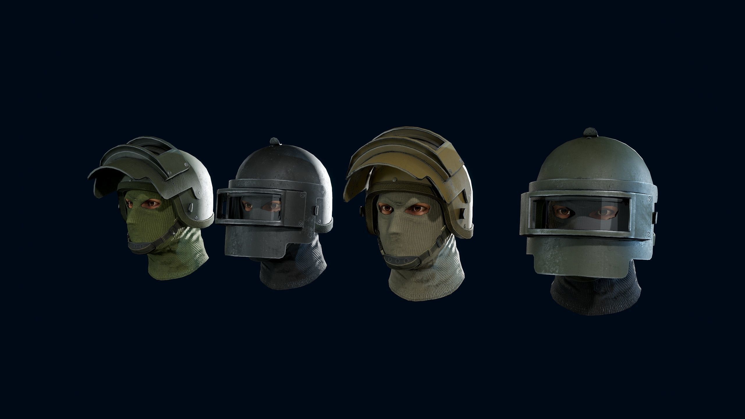 Heavy helmet K6-3 Low-poly 3D model_2