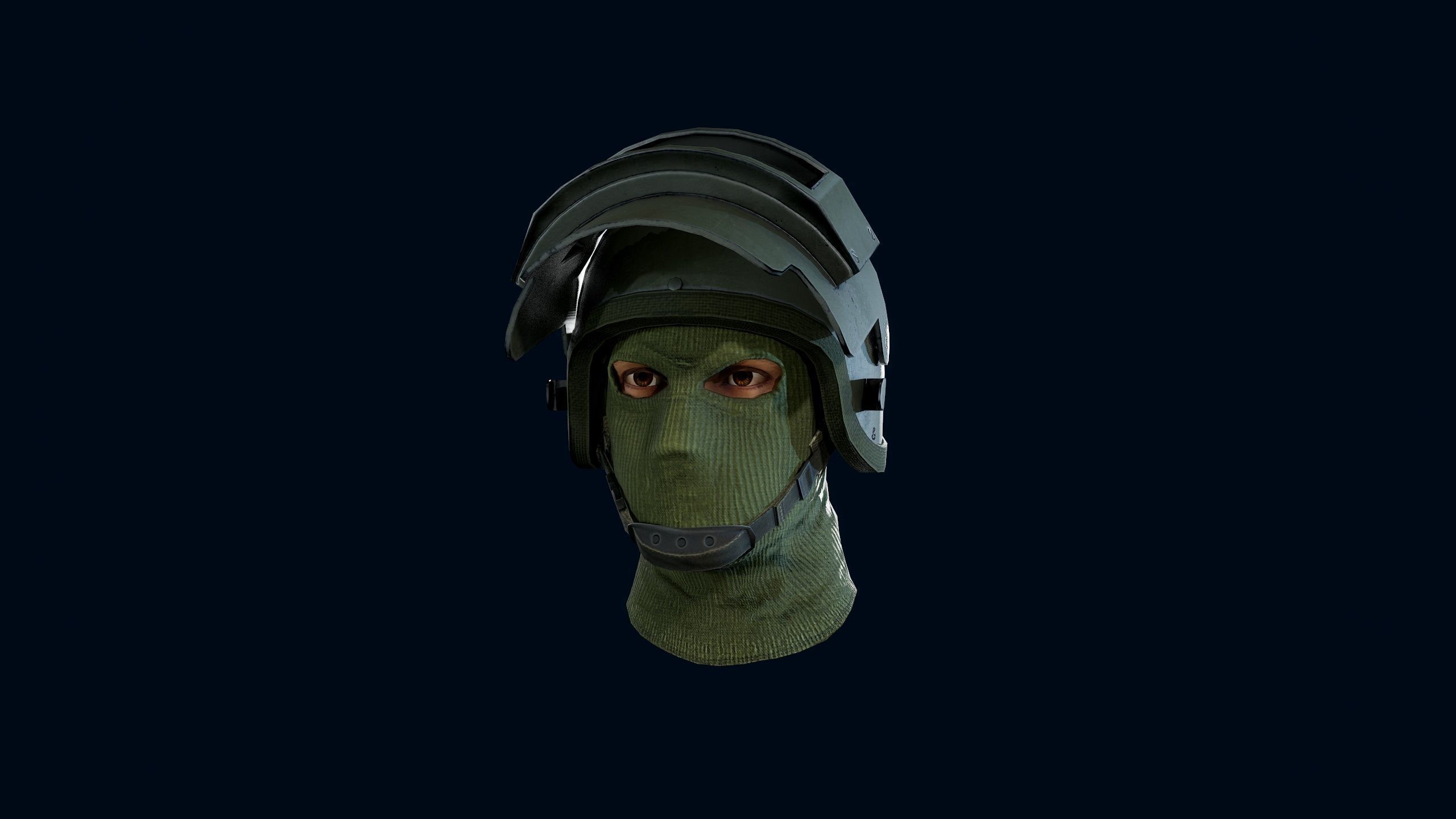 Heavy helmet K6-3 Low-poly 3D model_12