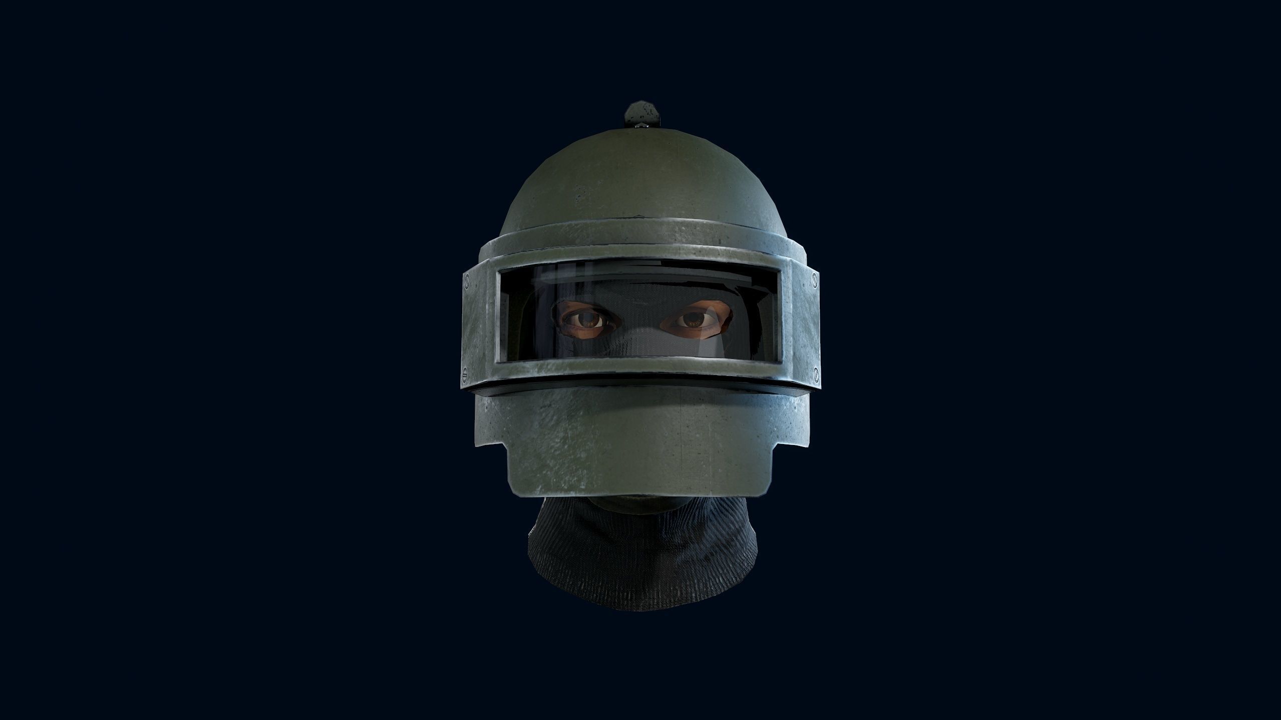 Heavy helmet K6-3 Low-poly 3D model_11