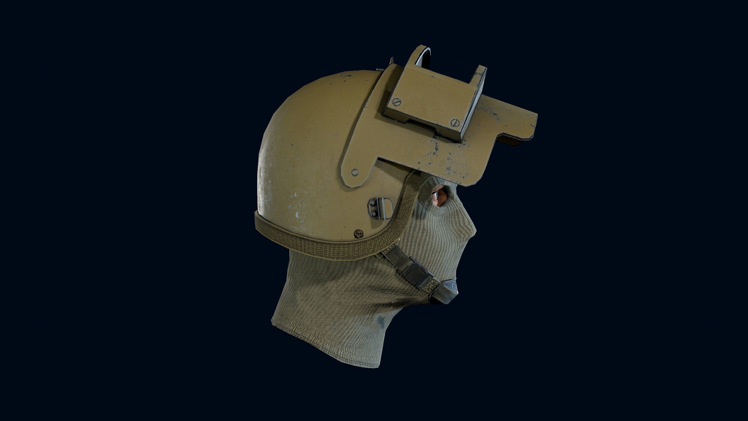 Heavy helmet K6-3 Low-poly 3D model_8