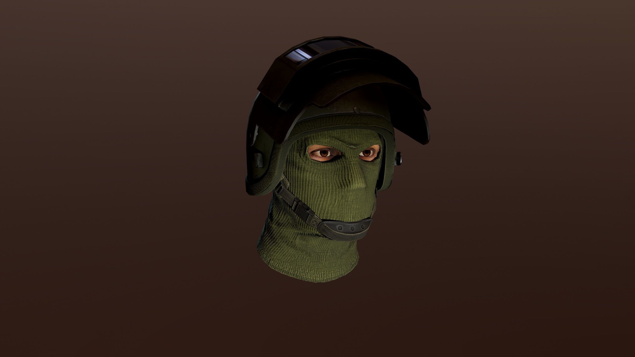 Heavy helmet K6-3 Low-poly 3D model_14