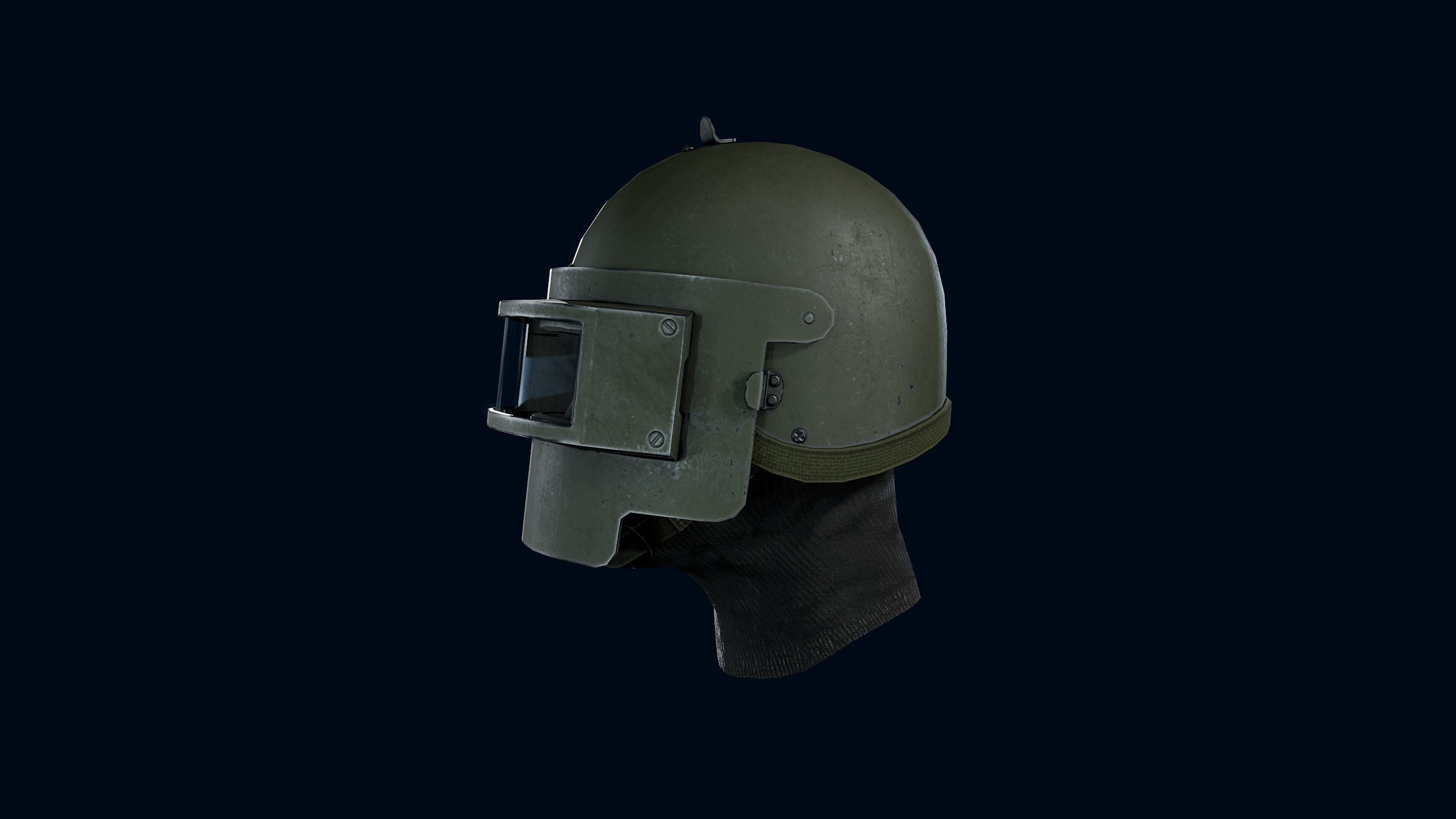 Heavy helmet K6-3 Low-poly 3D model_10