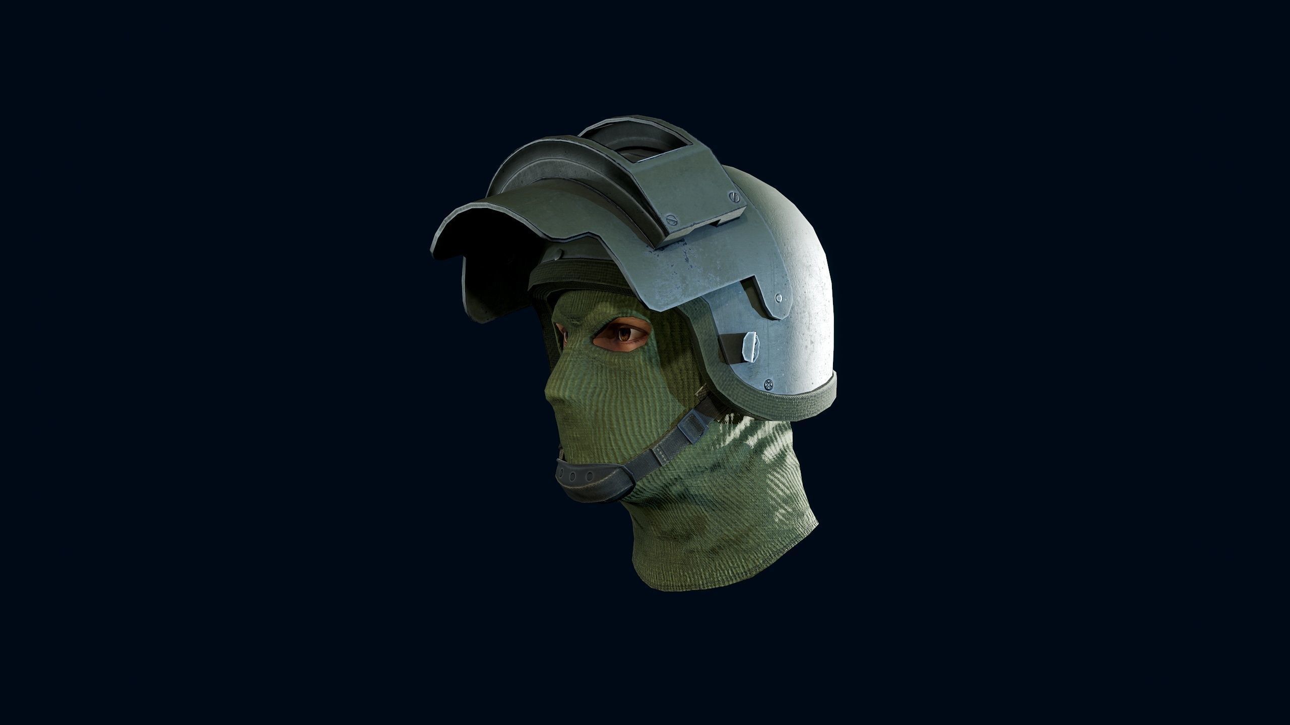 Heavy helmet K6-3 Low-poly 3D model_13