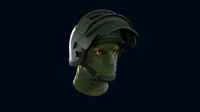 Heavy helmet K6-3 Low-poly 3D model