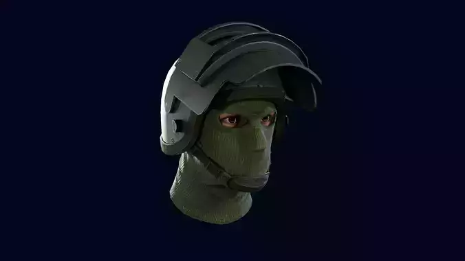 Heavy helmet K6-3 Low-poly 3D model