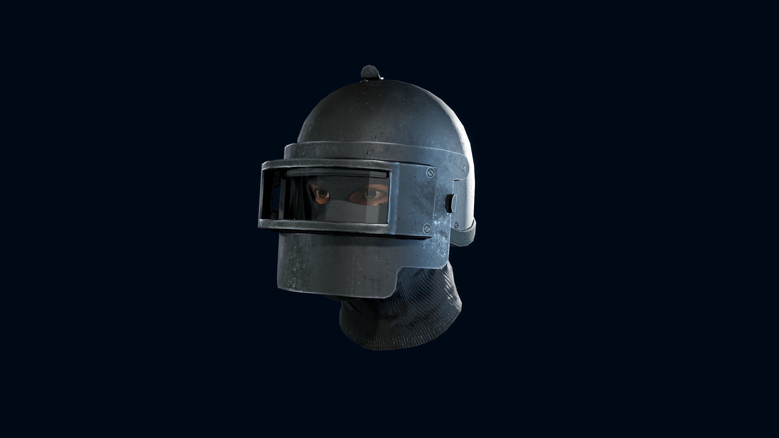 Heavy helmet K6-3 Low-poly 3D model_7