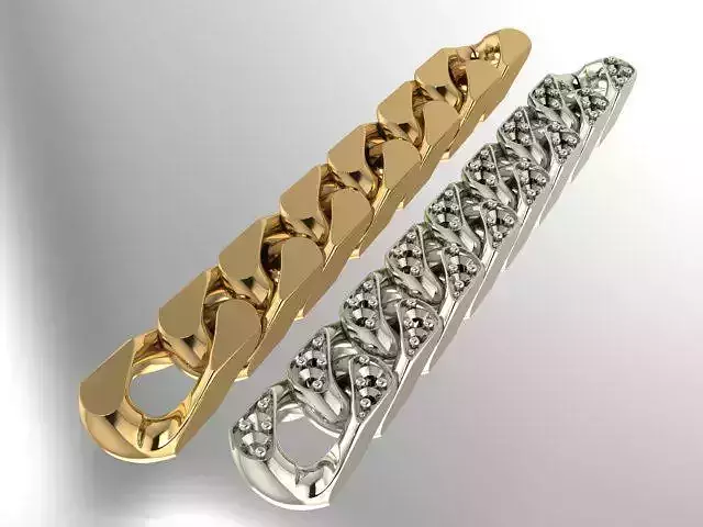 Cuban-link chains 3D print model